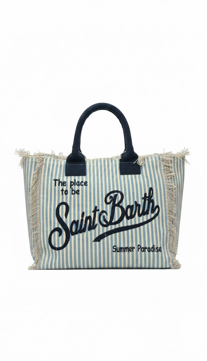 Borsa a spalla Vanity in canvas VANI001 03449L MC2 SAINT BARTH 