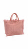 Vanity shoulder bag with patch