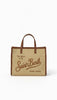 Vivian medium straw-effect bag