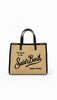 Vivian medium straw-effect bag