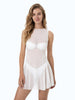 Short transparent tulle dress