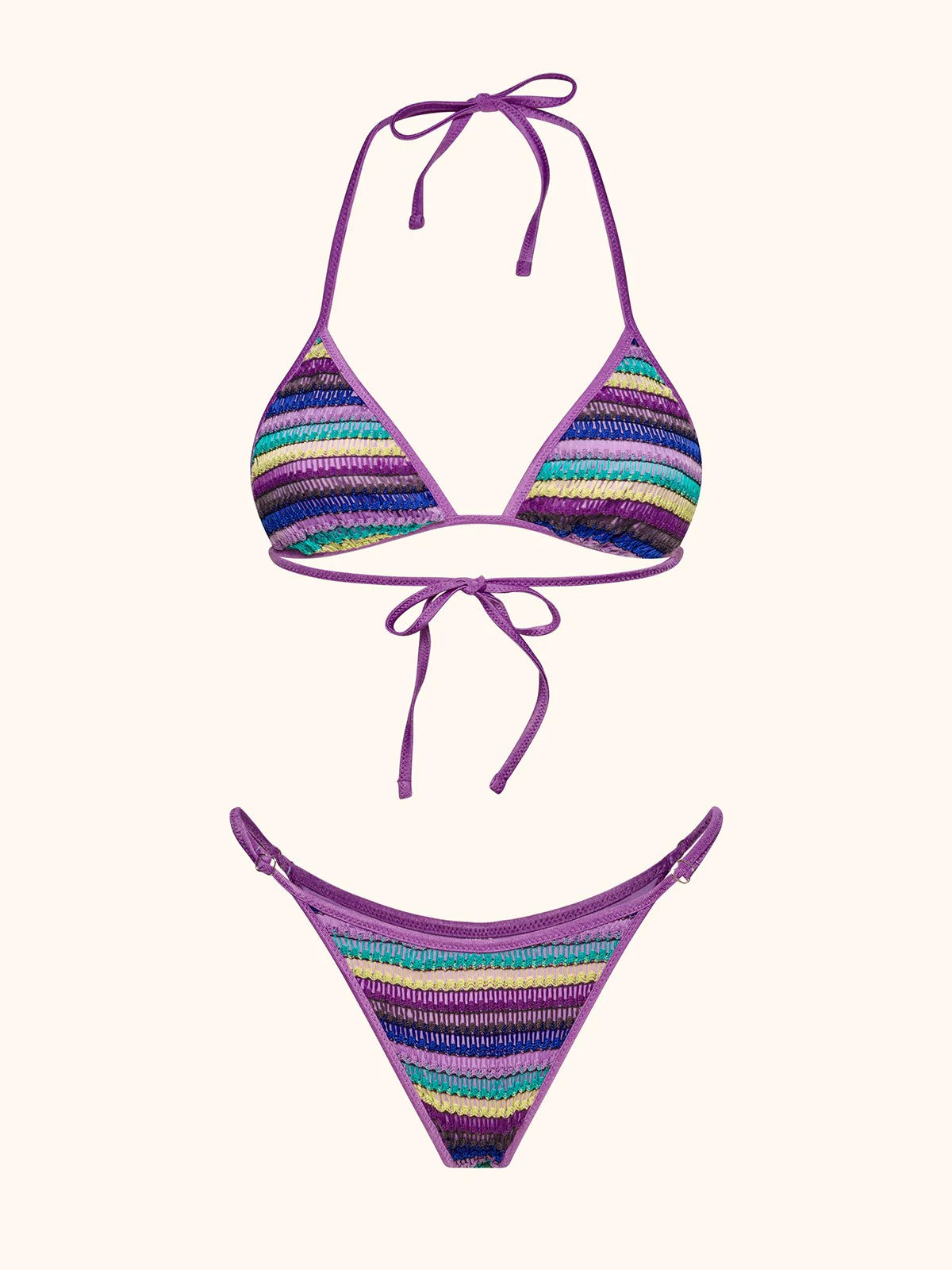 Bikini da donna a triangolo con slip regolabile multicolor MF26SW0810 MC ME FUI 