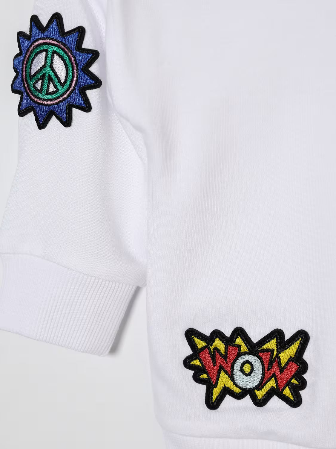 Felpa con patch M9F03QLCA19 10101 MOSCHINO BABY 