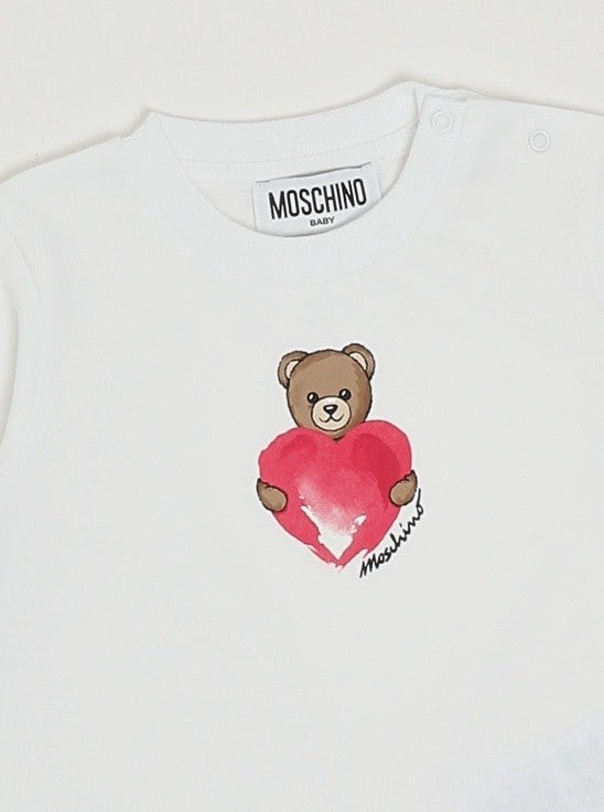 Abito neonato con stampa MDV0DJLAA02 10101 MOSCHINO BABY 