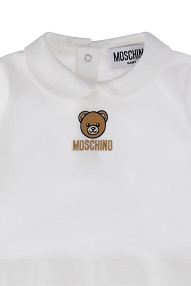 Tutina con ricamo teddy bear MOY06ZLAA23 10063 MOSCHINO BABY 