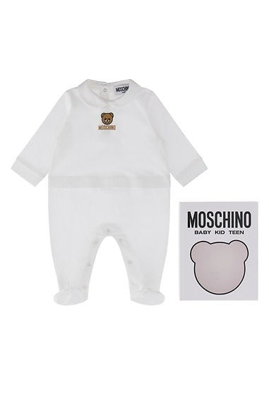 Tutina con ricamo teddy bear MOY06ZLAA23 10063 MOSCHINO BABY 