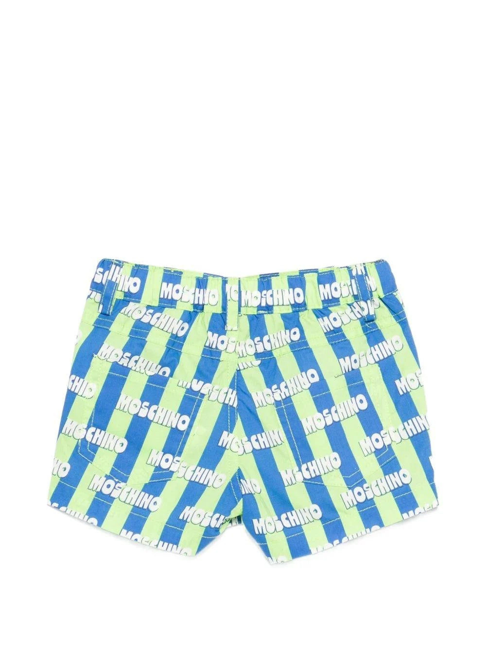 Shorts per neonato con motivo a righe MUQ01SLLB59 83676 MOSCHINO BABY 