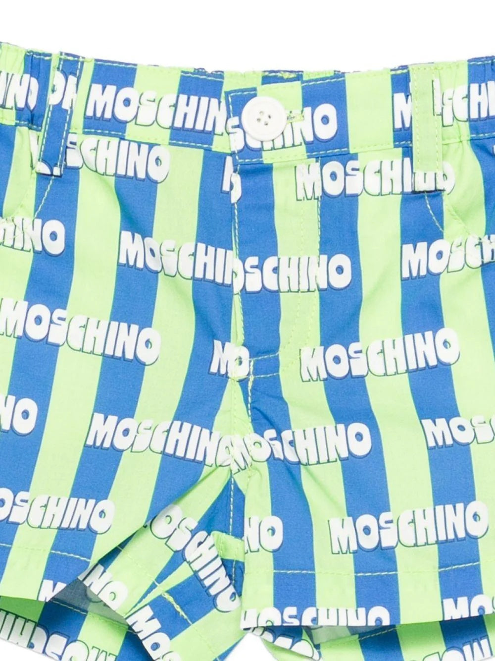 Shorts per neonato con motivo a righe MUQ01SLLB59 83676 MOSCHINO BABY 