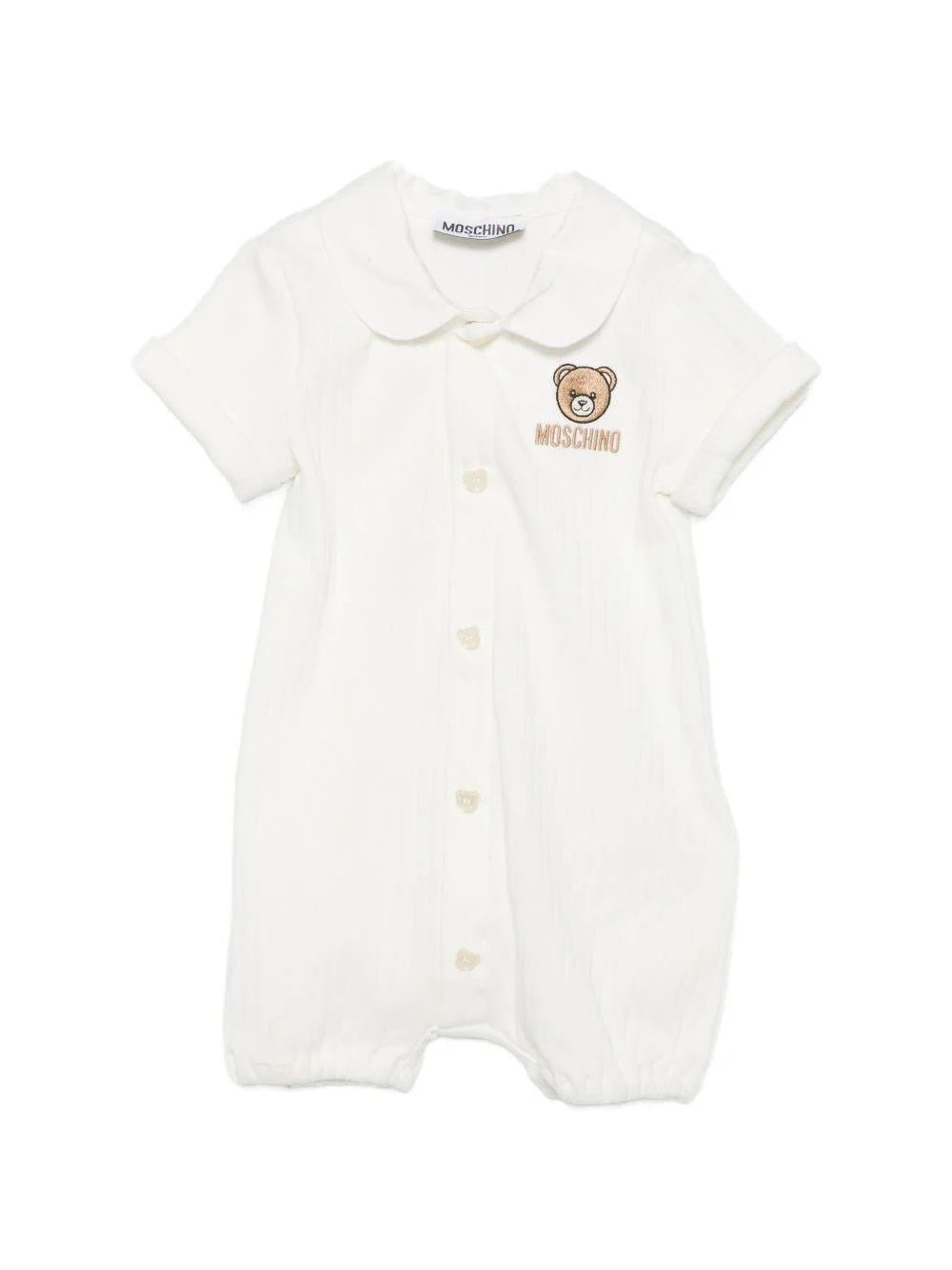 Tutina per neonati con applicazione Teddy Bear MUY08YLAA55 10063 MOSCHINO BABY 