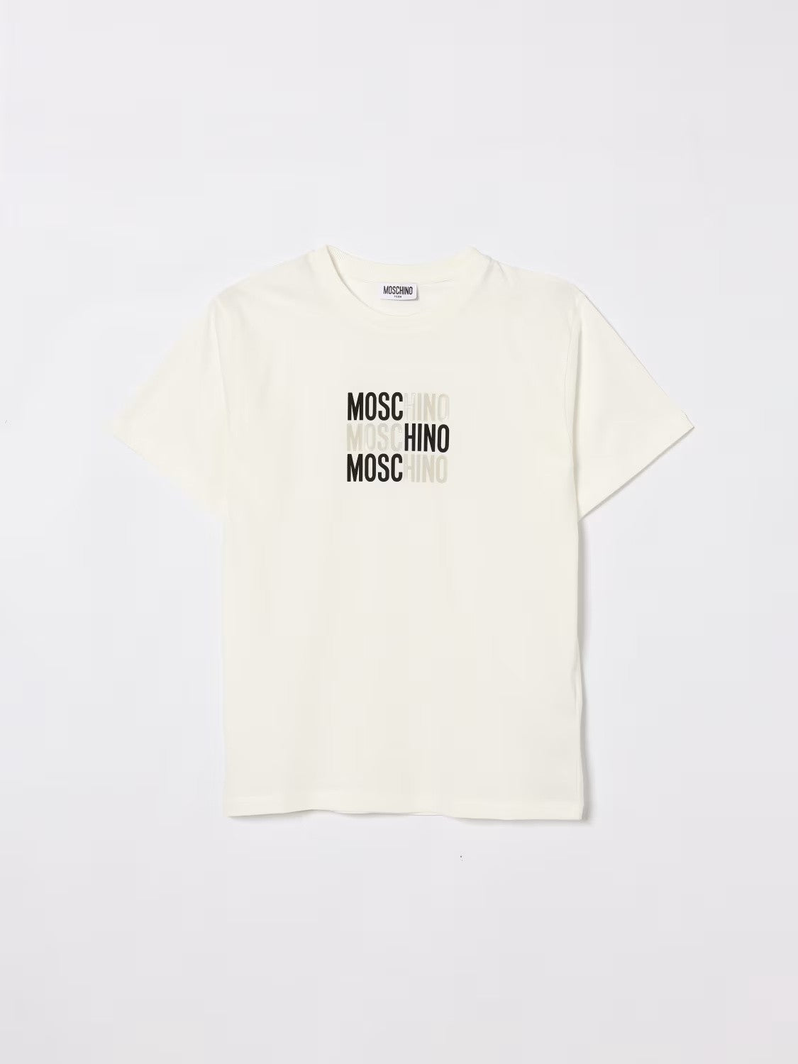 T-shirt in cotone con logo Moschino H5M05GLAA23 10063A MOSCHINO KID 