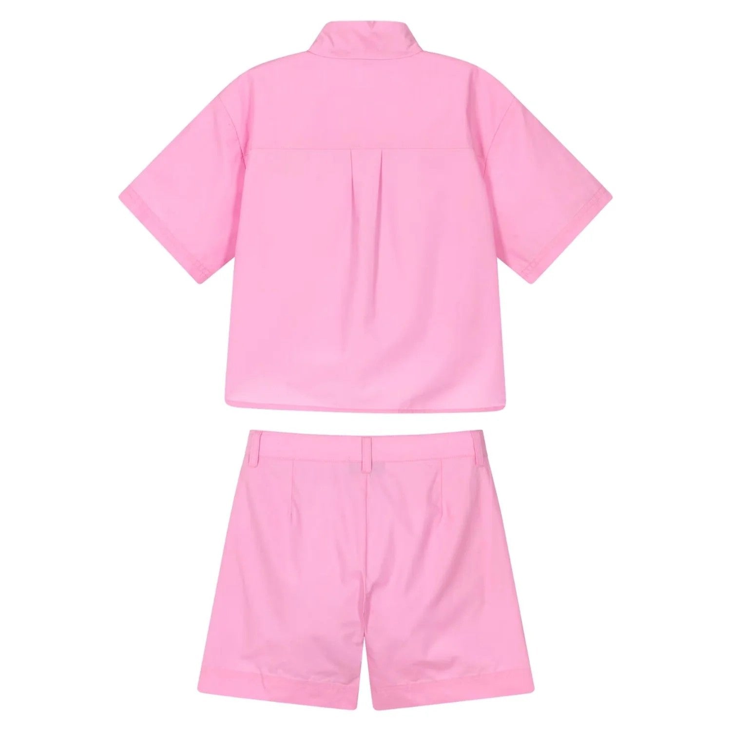 Set camicia e shorts rosa con motivo Teddy Bear HDG01LLLA10 51473 MOSCHINO KID 