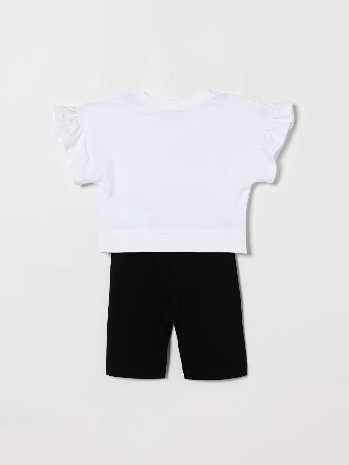 Coordinato in cotone con logo HDG01OLBA00 80359 MOSCHINO KID 