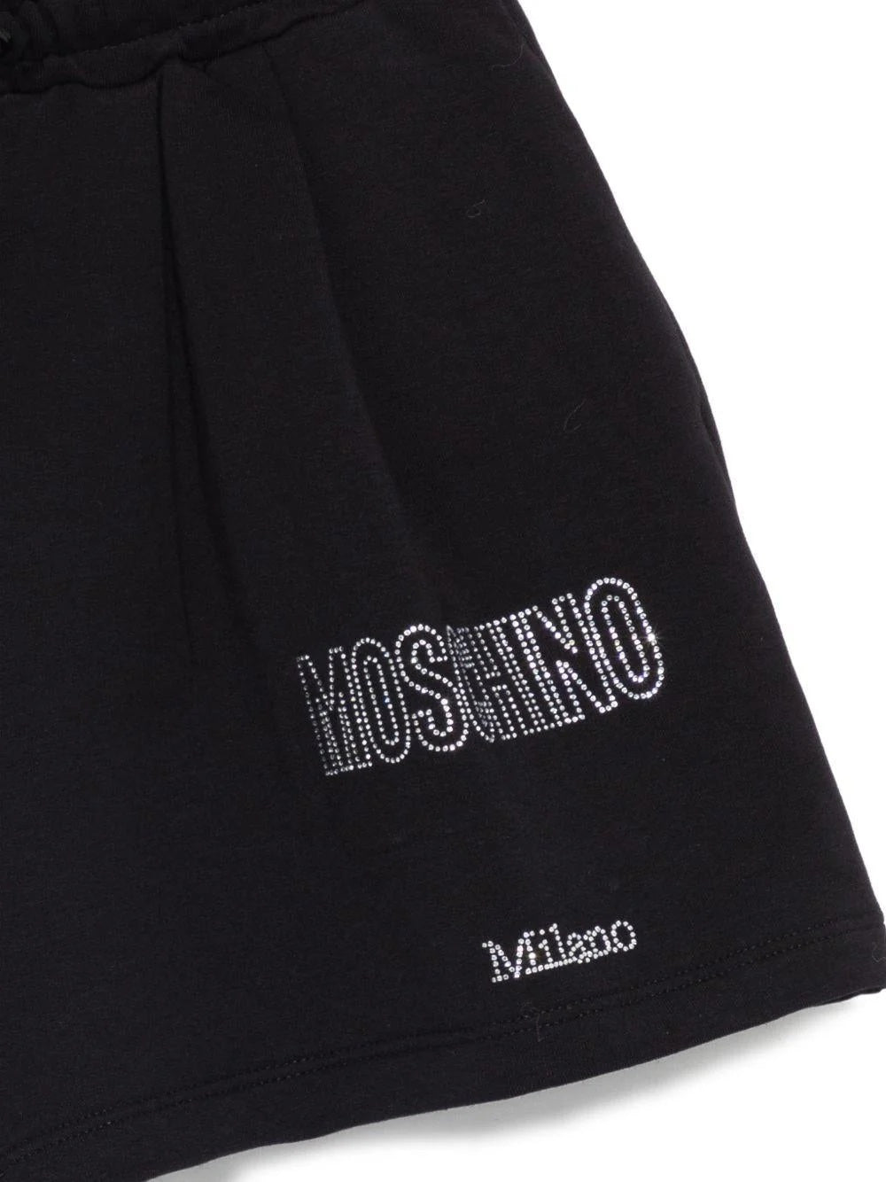 Shorts con dettagli in strass HDQ020LDA25 60100 MOSCHINO KID 