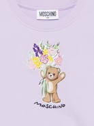 Felpa con stampa orsetto HLF02MLDA00 51683 MOSCHINO KID 