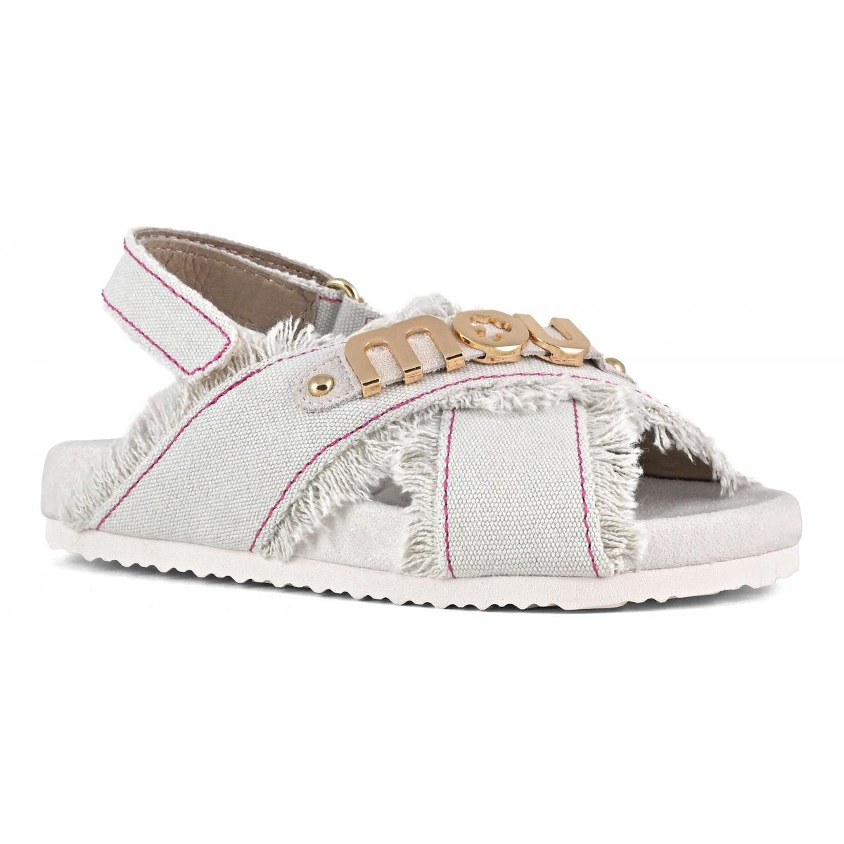 Bio sandal kid recycled canvas MUSK631002K RWBEI MOU 