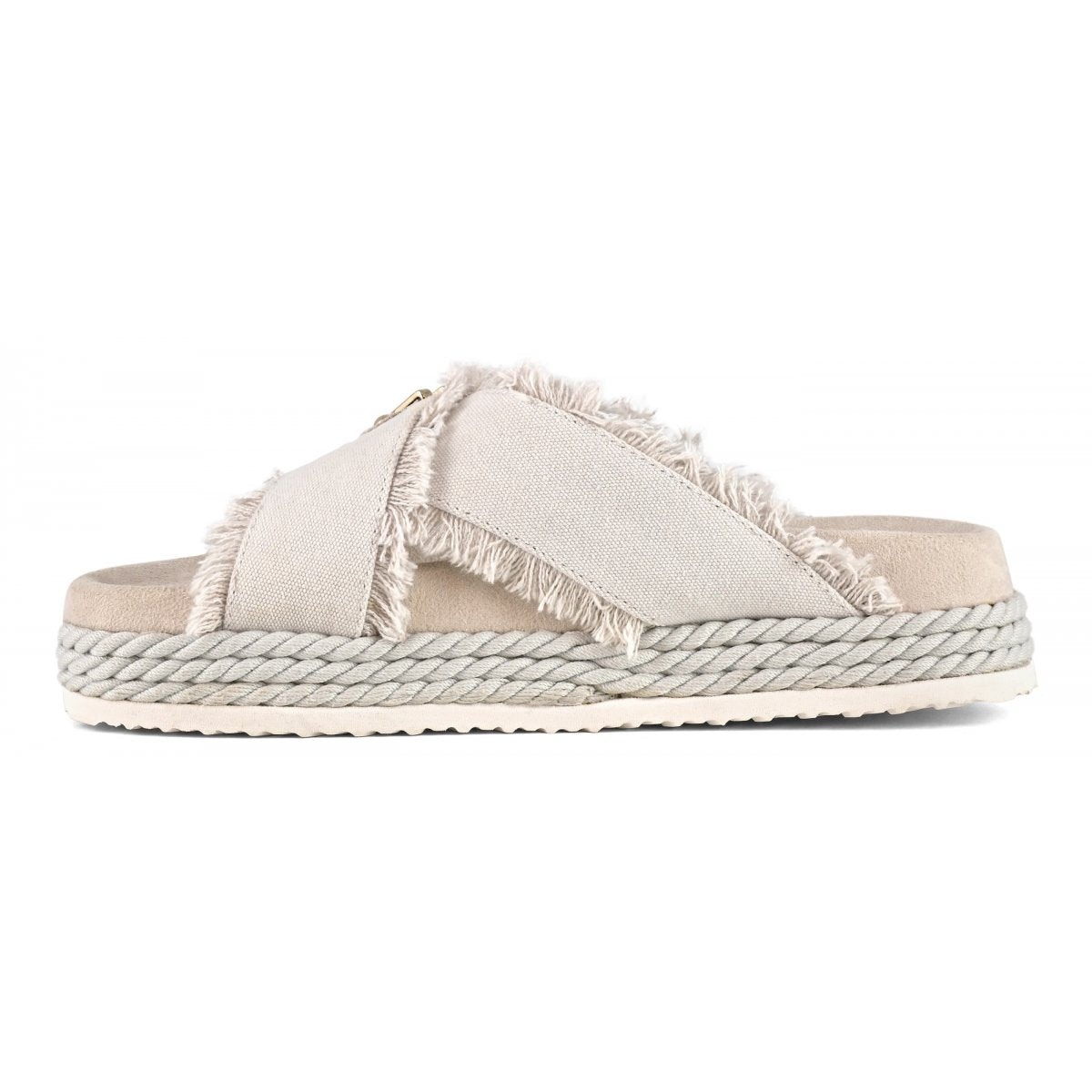 Criss-cross sandal recycled canvas MUSW451005K RWBEI MOU 