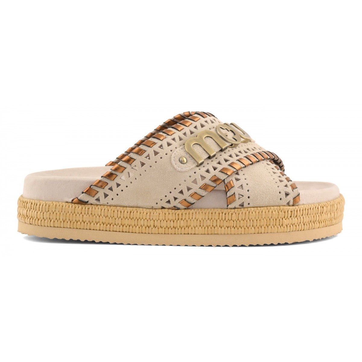 Criss-cross sandal metal stitching MUSW451013A CHLK MOU 