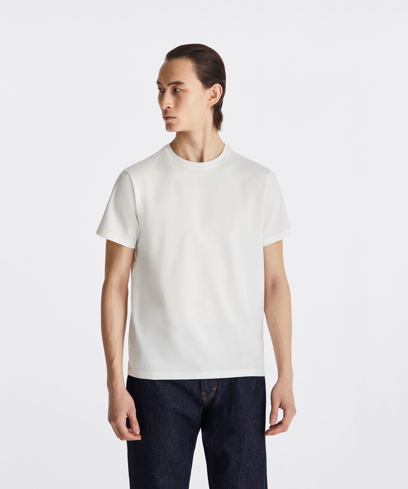 Zole 02 T-shirt in piquet stretch di cotone e seta PEU5470 730 PEUTEREY 