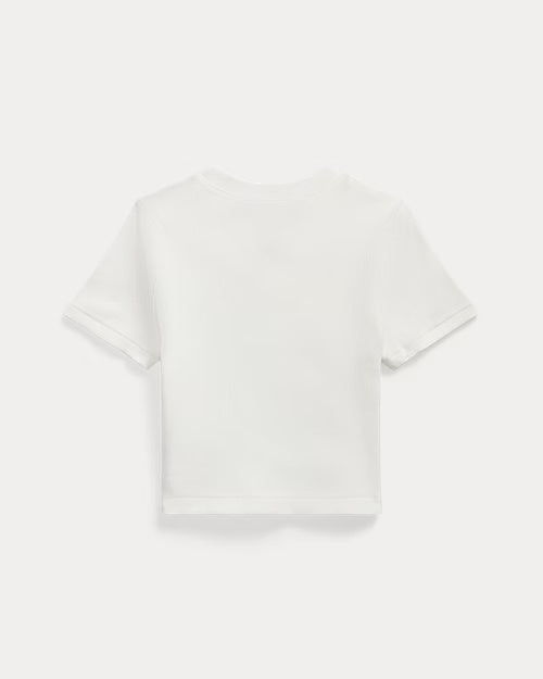 Maglietta squadrata a coste 313A96144 001 POLO RALPH LAUREN 