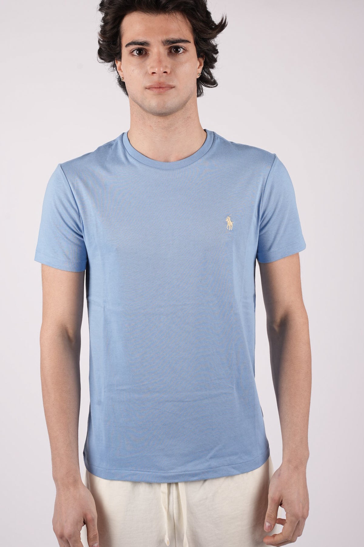T-shirt con logo a contrasto 710671438 454 POLO RALPH LAUREN 