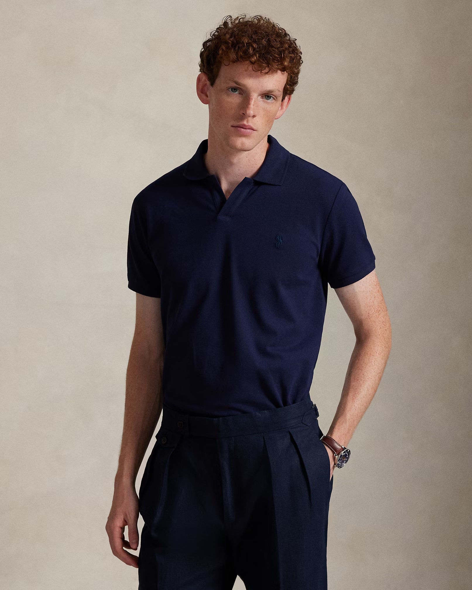 Polo in piqué stretch Custom Slim-Fit 710968951 001 POLO RALPH LAUREN 