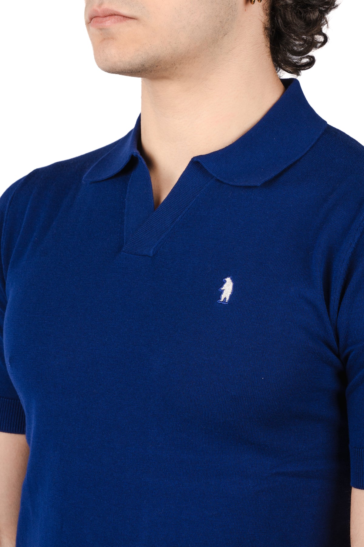 Polo knit v neck R5009M261 MARINE REFRIGUE 
