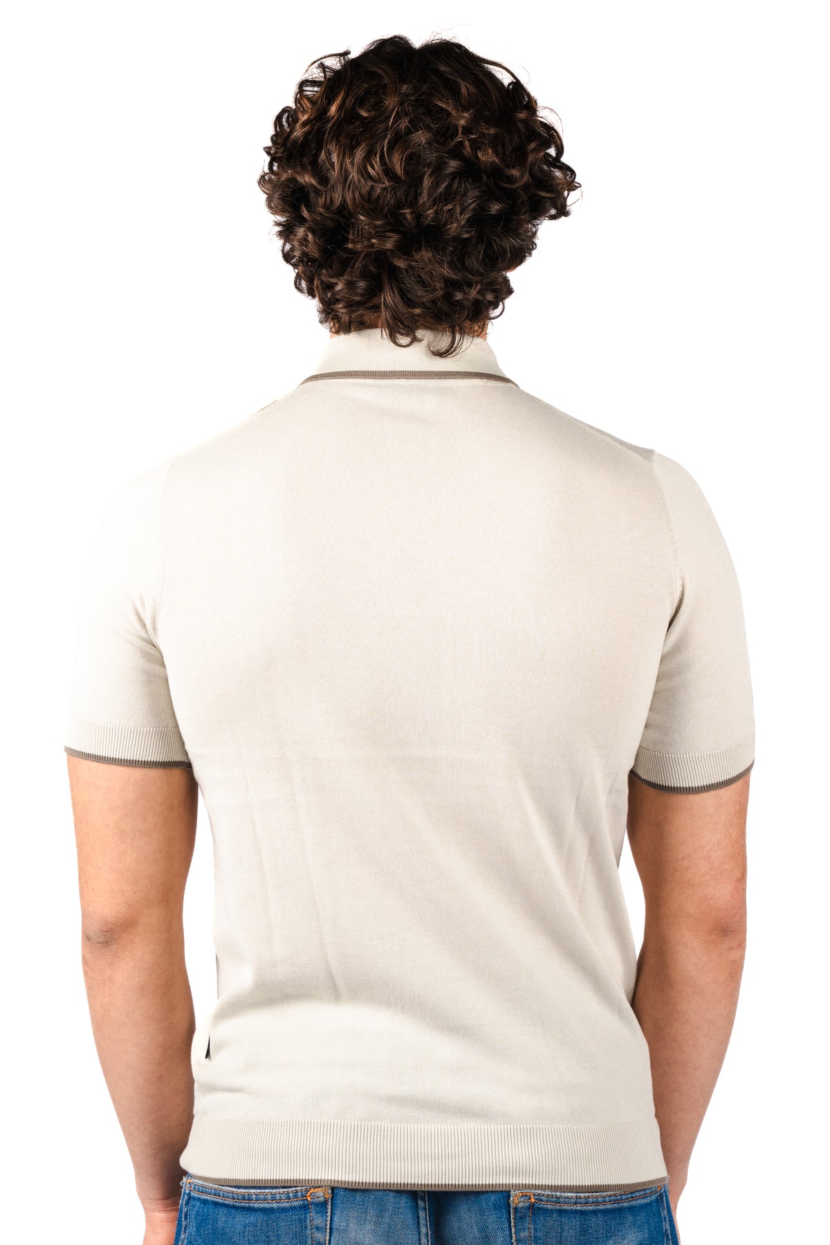 Polo con dettagli a contrasto R5012M261 CHALK REFRIGUE 
