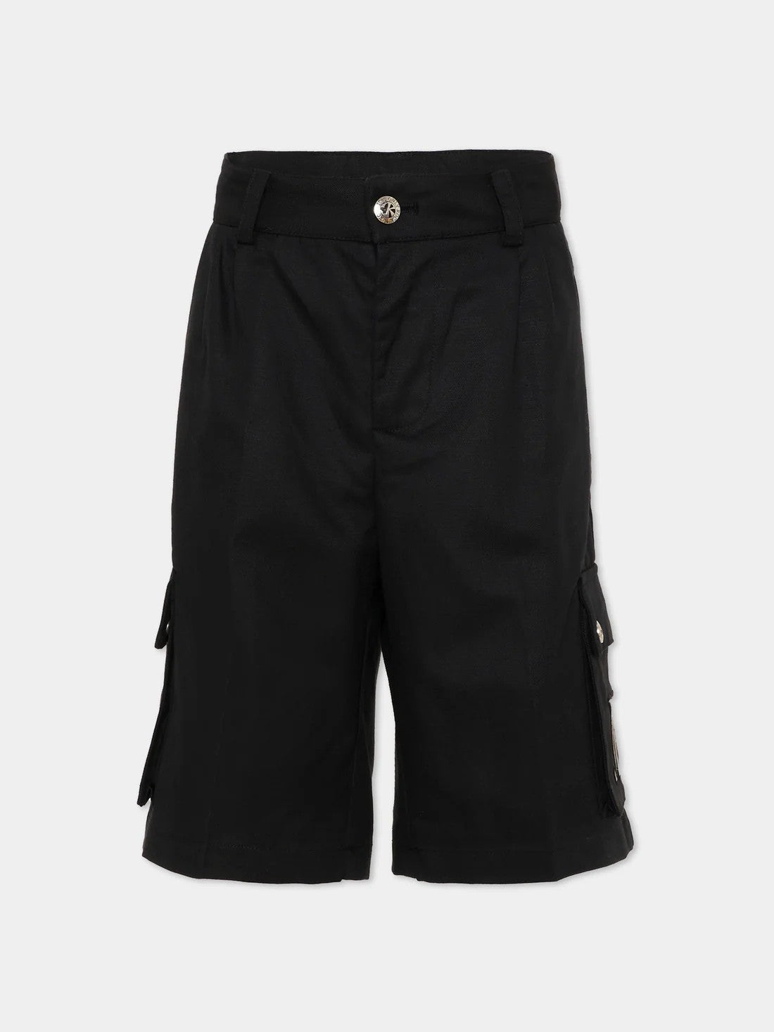 Shorts nero cargo per bambino con logo RBP26046BE BLACK RICHMOND 