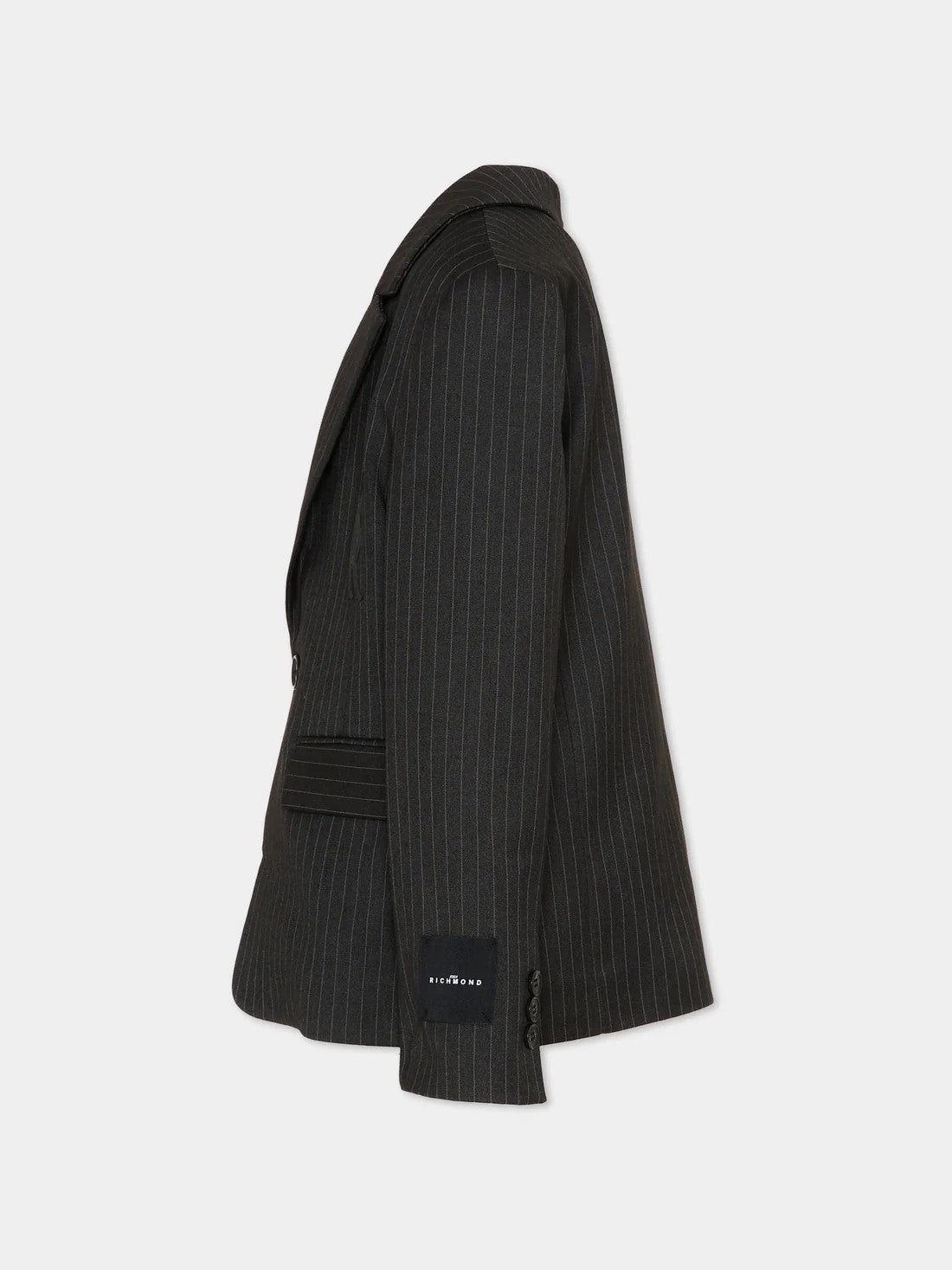 Giacca monopetto a righe RBP26075GC GREYDARK RICHMOND 