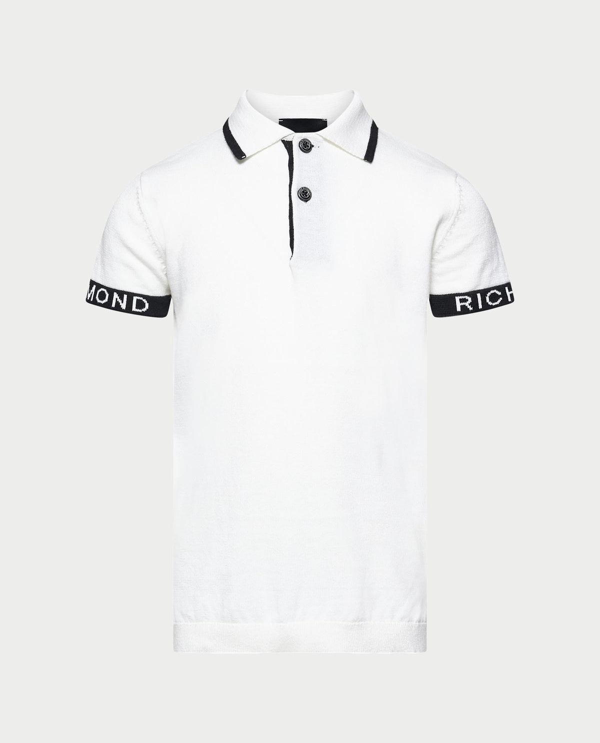 Polo con logo su maniche RBP26147PO WHITE RICHMOND 