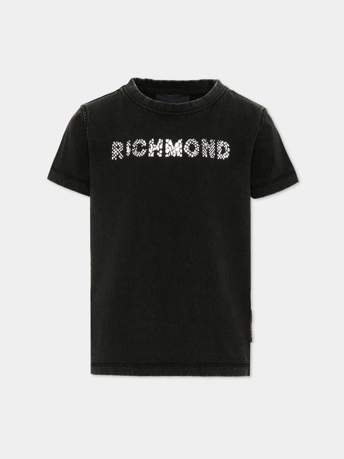 T-Shirt con logo RBP26178TS BLACK RICHMOND 