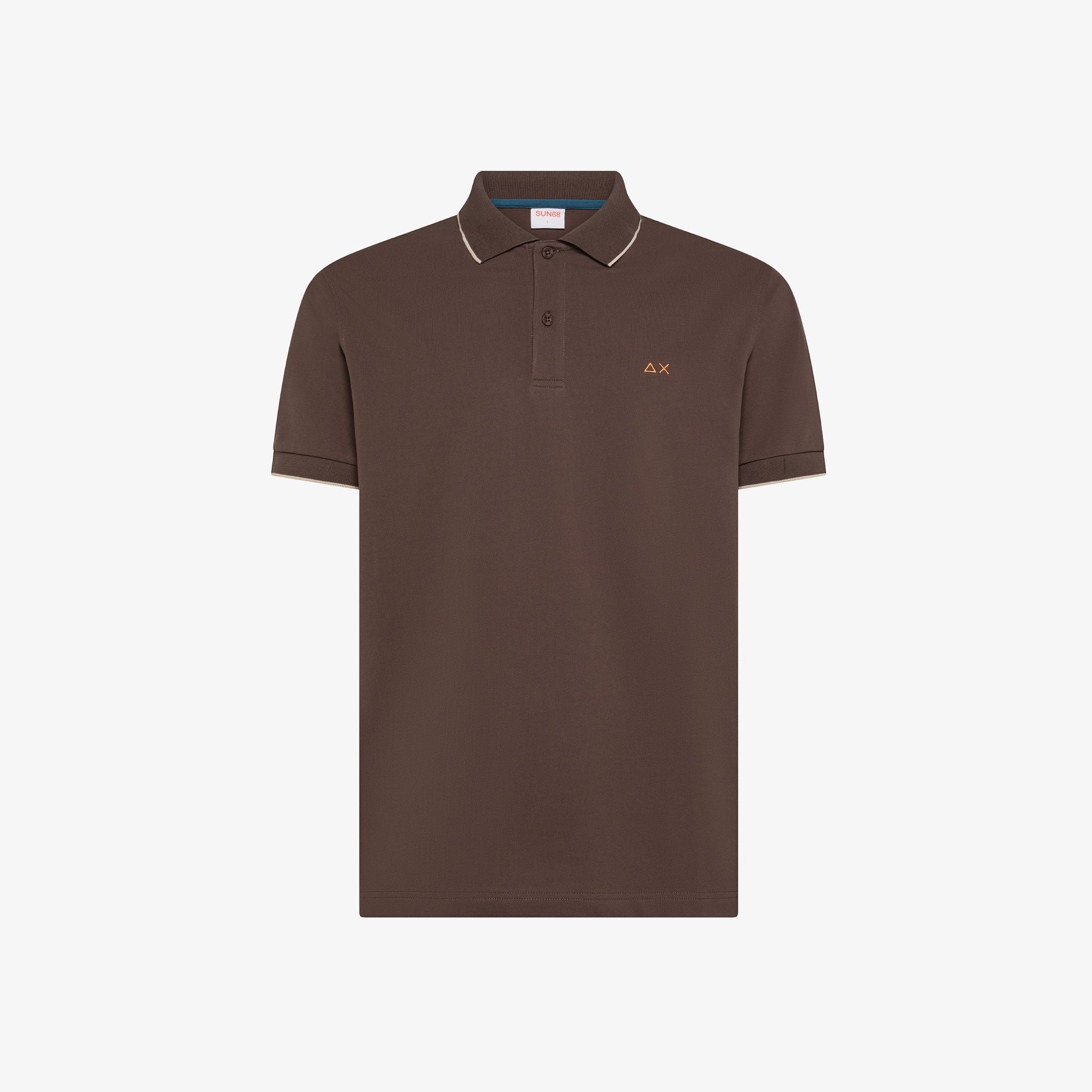 Polo con dettagli a contrasto A36111 08 SUN68 