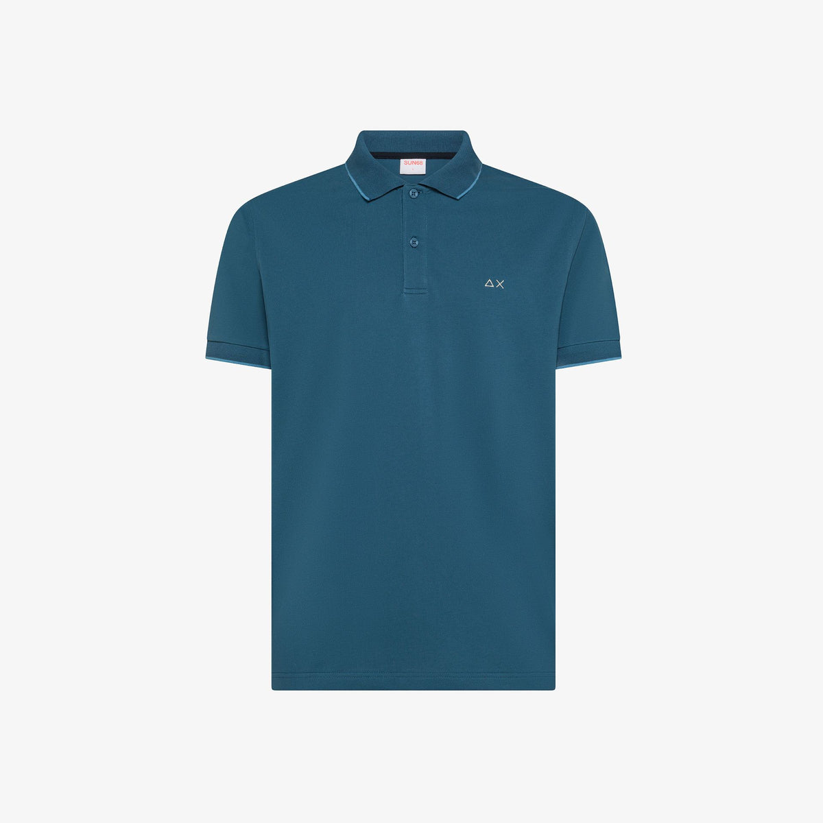Polo con dettagli a contrasto A36111 80 SUN68 