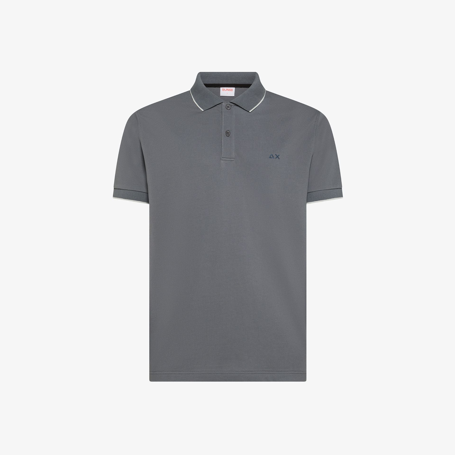Polo con dettagli a contrasto A36111 99 SUN68 