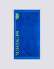 Jacquard beach towel with iconic logo