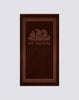 Jacquard terry towel with logo and frame