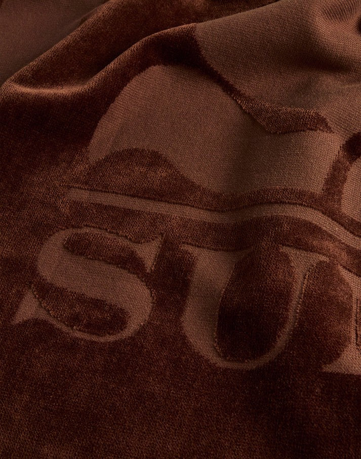 Telo in spugna Jacquard con logo e cornice AM372ATC1000 B0300 SUNDEK 