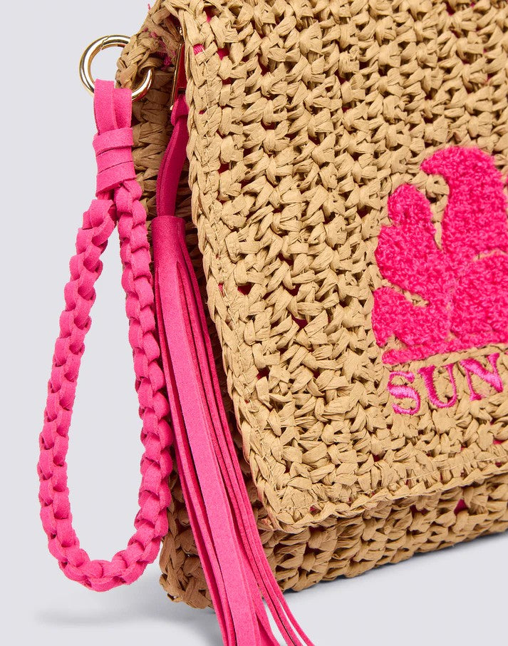 Gabi - pochette in paper straw AW022ABPA100 A7201 SUNDEK 