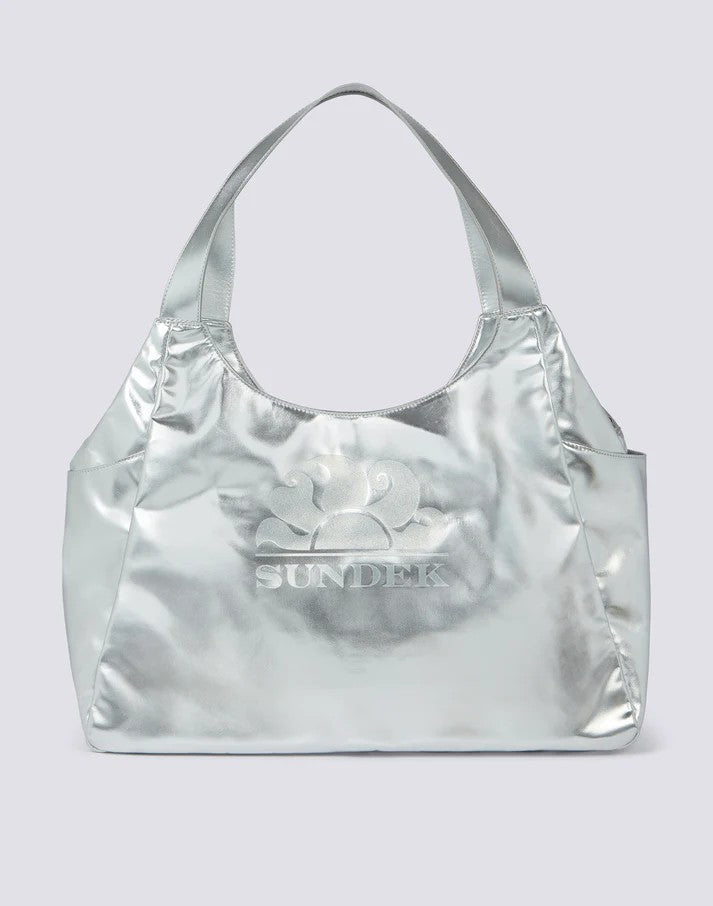 Borsa shopper laminata con logo AW417ABPU7LA 186LA SUNDEK 