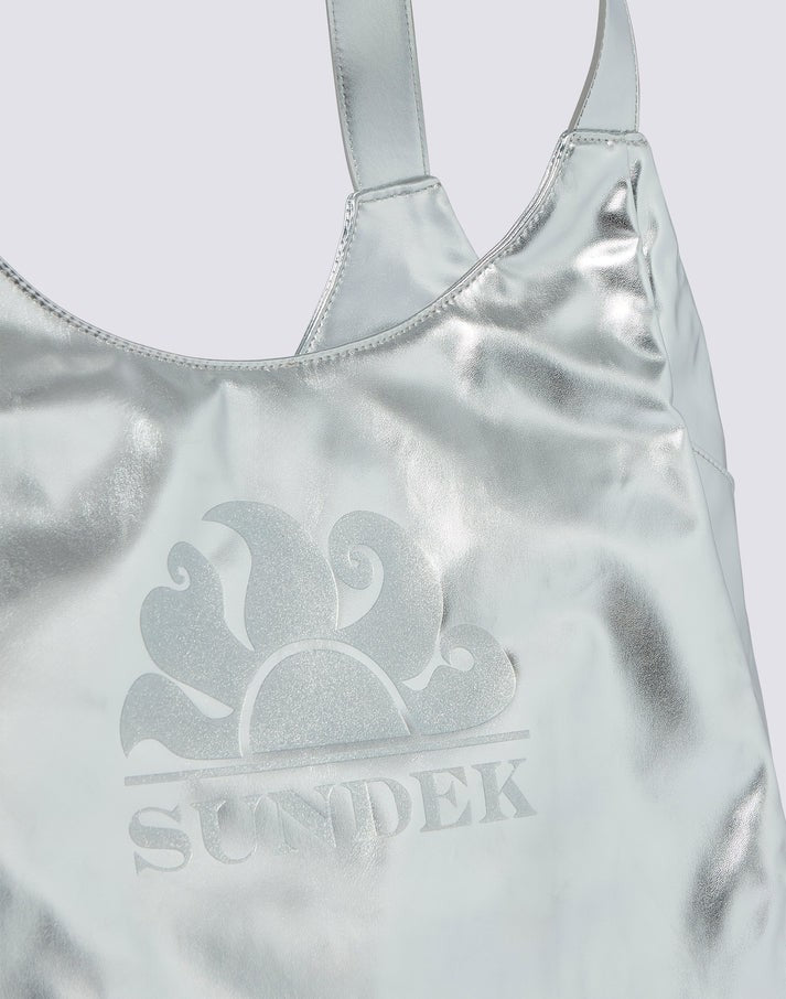 Borsa shopper laminata con logo AW417ABPU7LA 186LA SUNDEK 