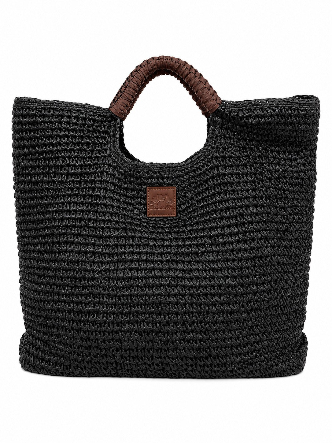 Borsa in paper straw nera AW825ABPA100 00401 SUNDEK 