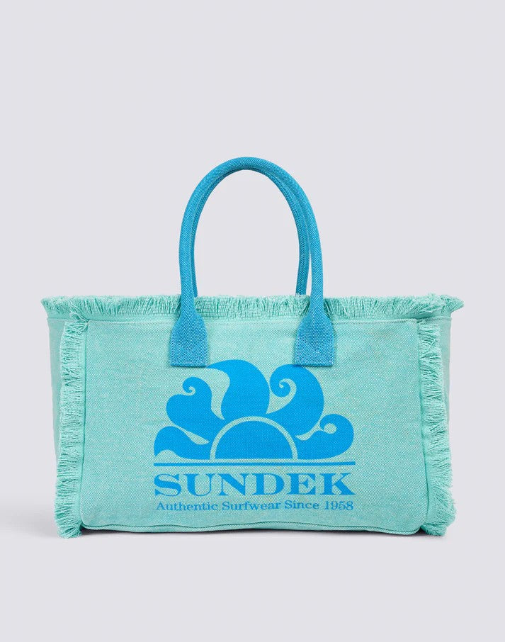 Tote bag con effetto stone washed AW908ABCA600 A7301 SUNDEK 