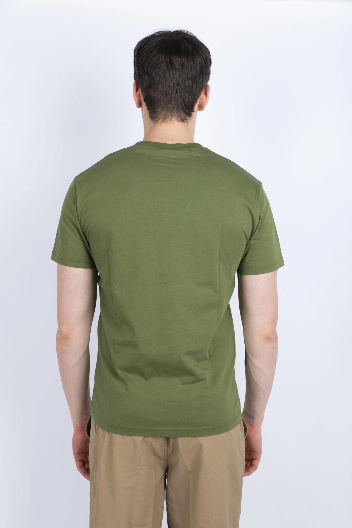 T-shirt girocollo con logo verde M129TEJ78OT A5100 SUNDEK 