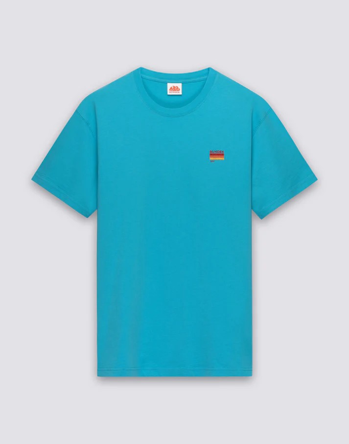 T-shirt con ricamo tricolore M666TEJS800 05201 SUNDEK 