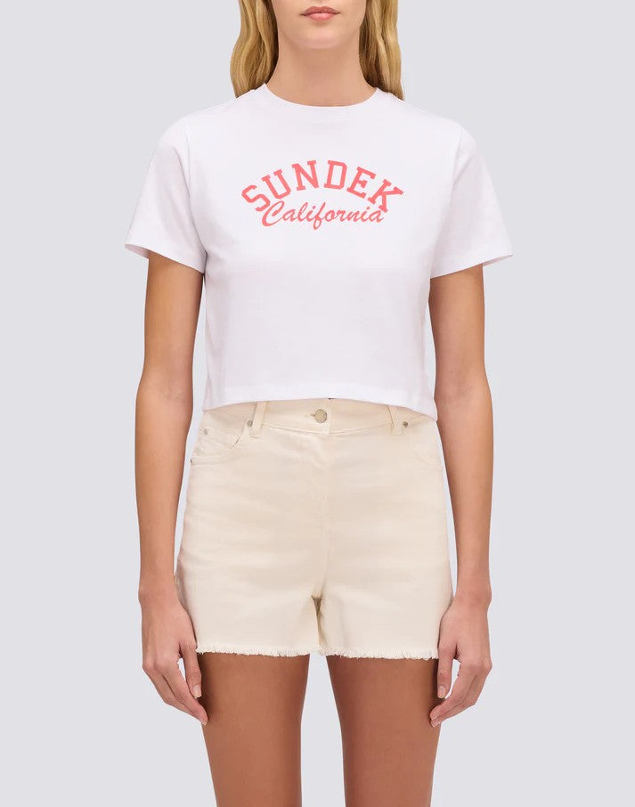 T-shirt cropped W748TEJS000 00601 SUNDEK 