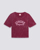 T-shirt donna cropped vintage wash