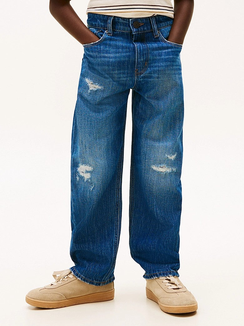 Loose jeans con strappi KB0KB10036T 1BK TOMMY HILFIGER 