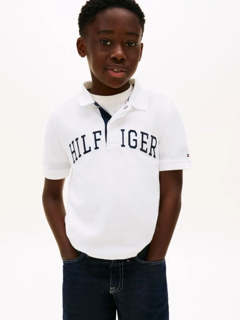 Regular fit textured polo shirt KB0KB10231T YBR TOMMY HILFIGER 