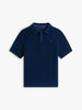 Openwork knit polo shirt
