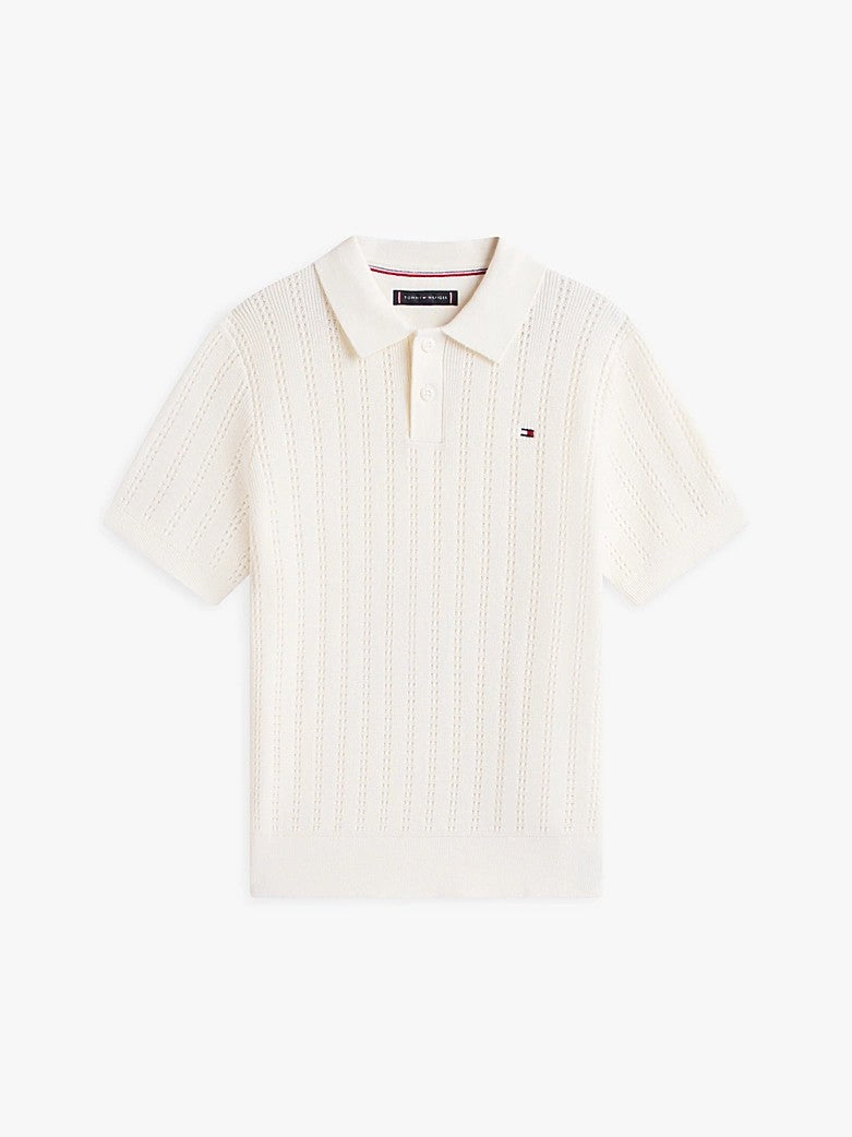 Polo in maglia traforata KB0KB10251J YA8 TOMMY HILFIGER 